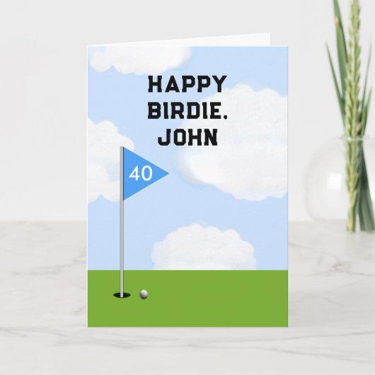 Grappige verjaardag voor golfer kaart (Voorkant)