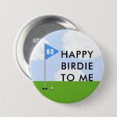 Grappige verjaardag voor golfer ronde button 7,6 cm (Voorkant /achterkant)