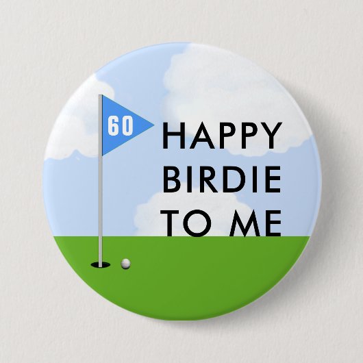 Grappige verjaardag voor golfer ronde button 7,6 cm (Voorkant)