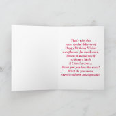 Grappige verjaardag voor haar kaart (Binnen)