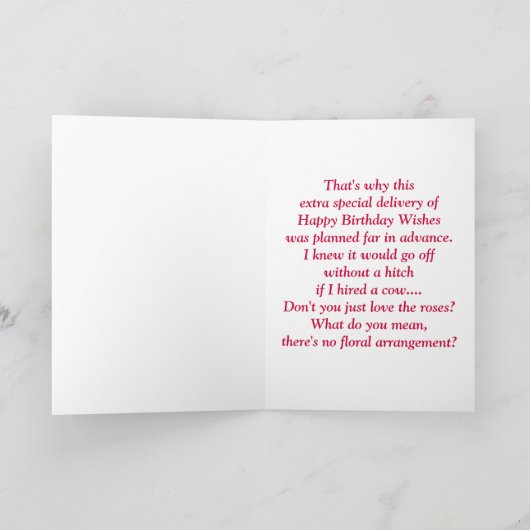 Grappige verjaardag voor haar kaart (Binnen)