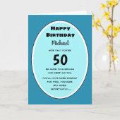 Grappige verjaardag voor hem Voeg naam en leeftijd Kaart (Gele Bloem)