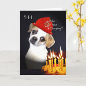 Grappige verjaardag voor oude vriend Pug Mix Dog Kaart (Gele Bloem)