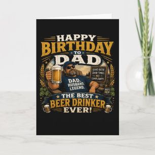 Grappige verjaardag voor papa - de beste bierdrink kaart