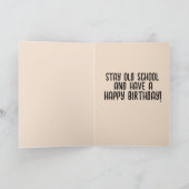 GRAPPIGE VERJAARDAG VOOR VRIEND WENKBRAUWEN RETRO  BEDANKKAART (Binnen)