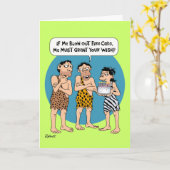 Grappige verjaardag wens evolutie kaart (Gele Bloem)