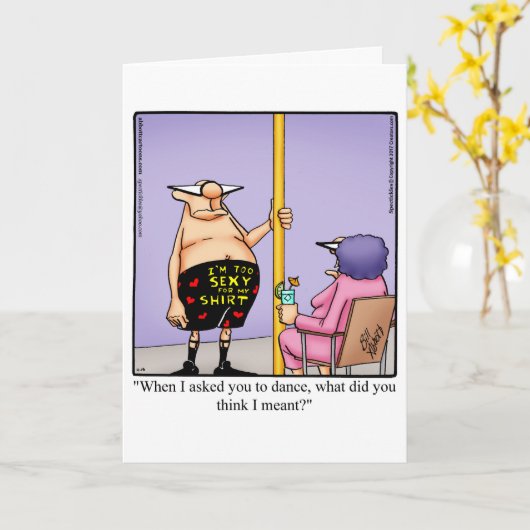 Grappige verjaardags humoristische wenskaart kaart (Gele Bloem)