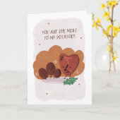 Grappige verjaardags- of Valentijnskaart, retro on Kaart (Gele Bloem)