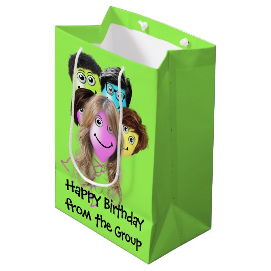 Grappige Verjaardagsballonnen  Medium Cadeauzakje (Voorkant Gekanteld)