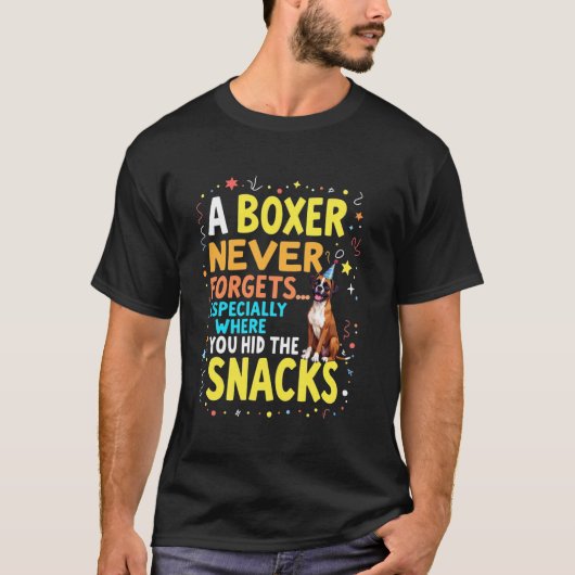 Grappige Verjaardagscadeau Boxer Hond T-shirt (Voorkant)