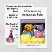 Grappige verjaardagsfeest uitnodiging (Voorkant / Achterkant)