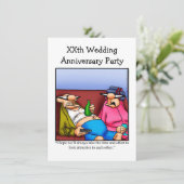 Grappige verjaardagsfeest uitnodiging (Staand voorkant)