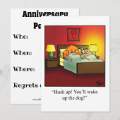 Grappige verjaardagsfeest uitnodiging (Voorkant / Achterkant)