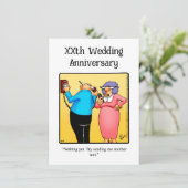 Grappige verjaardagsfeest uitnodiging (Staand voorkant)