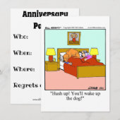 Grappige verjaardagsfeest uitnodiging (Voorkant / Achterkant)