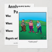 Grappige verjaardagsfeest uitnodiging (Voorkant / Achterkant)