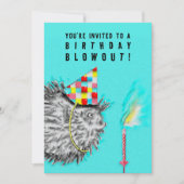 Grappige verjaardagsfeest uitnodiging (Voorkant)