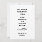 Grappige verjaardagsfeest uitnodiging (Achterkant)