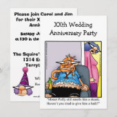 Grappige verjaardagsfeest uitnodiging (Voorkant / Achterkant)