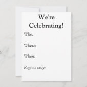 Grappige verjaardagsfeest uitnodiging "Briljant" (Achterkant)
