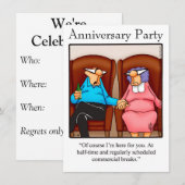 Grappige verjaardagsfeest uitnodiging "Spectickles (Voorkant / Achterkant)