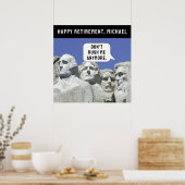 Grappige verjaardagsfeestdecoratie voor pensioen poster (Keuken)