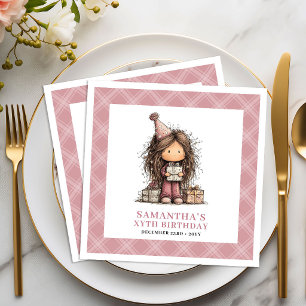 Grappige verjaardagsfeestje servetten voor meisjes