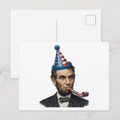 Grappige verjaardagsfeestviering van Abraham Linco Briefkaart (Voorkant / Achterkant)