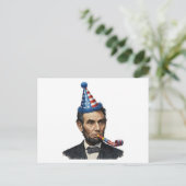 Grappige verjaardagsfeestviering van Abraham Linco Briefkaart (Staand voorkant)