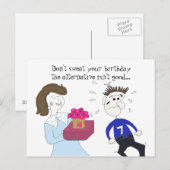 Grappige verjaardagsgroet briefkaart (Voorkant / Achterkant)