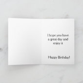 grappige verjaardagshond en schildpad kaart (Binnen)