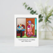 Grappige verjaardagshumor ansichtkaart briefkaart (Staand voorkant)