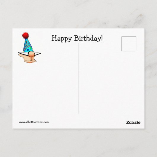 Grappige verjaardagskaart briefkaart (Achterkant)
