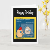 Grappige verjaardagskaart - ei in gevangenis carto kaart (Gele Bloem)