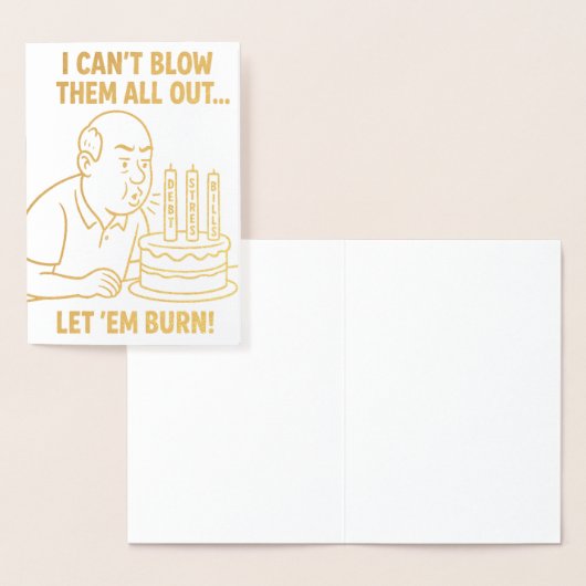 grappige verjaardagskaart folie kaarten (Display)