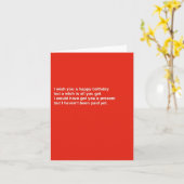 Grappige verjaardagskaart geen geld kaart (Gele Bloem)