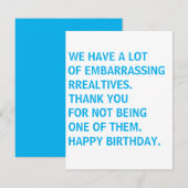 Grappige verjaardagskaart, Gefeliciteerd met je ve Notitiekaartje (Voorkant / Achterkant)