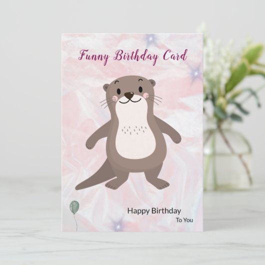 Grappige verjaardagskaart kaart (Staand voorkant)