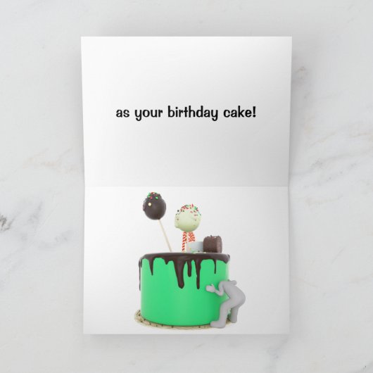 grappige verjaardagskaart kaart (Binnen)