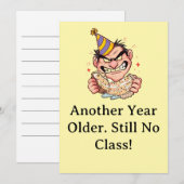 Grappige verjaardagskaart kaart (Voorkant / Achterkant)