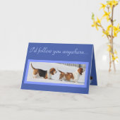 Grappige verjaardagskaart met Bassets, Cupcake & C Kaart (Gele Bloem)