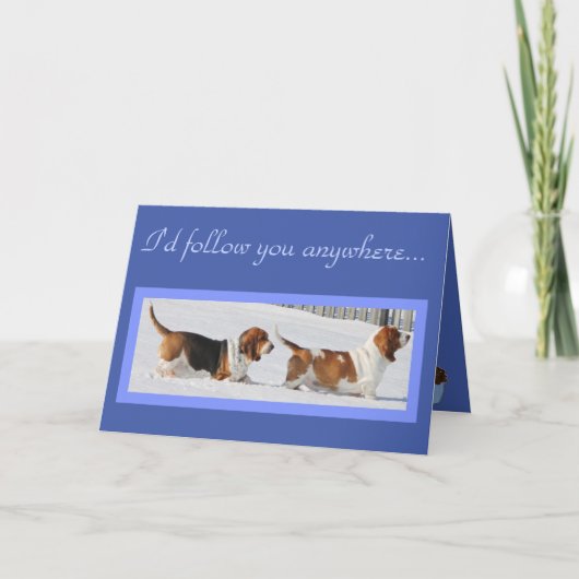 Grappige verjaardagskaart met Bassets, Cupcake & C Kaart (Voorkant)