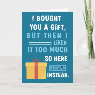 Grappige Verjaardagskaart met Cadeau voor  Kaart