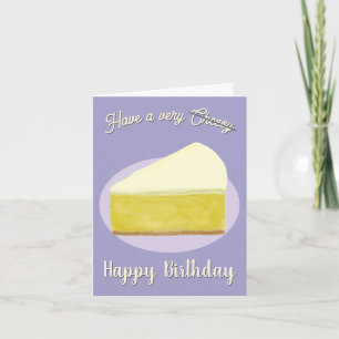 Grappige verjaardagskaart met cheesecake kaart