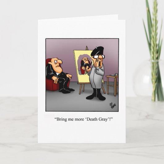 Grappige Verjaardagskaart met Humor Over de Heuvel Kaart (Voorkant)