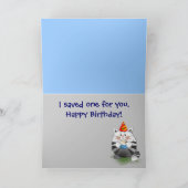 Grappige verjaardagskaart met katten die cupcakes kaart (Binnen)