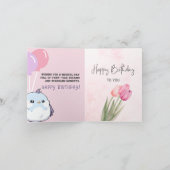 Grappige verjaardagskaart met leuke kleuren kaart (Binnen)