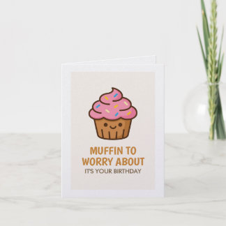 Grappige verjaardagskaart met muffins – verjaardag kaart