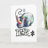 Grappige verjaardagskaart met neushoorn kaart (Voorkant)