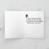 Grappige verjaardagskaart met neushoorn kaart (Binnen)